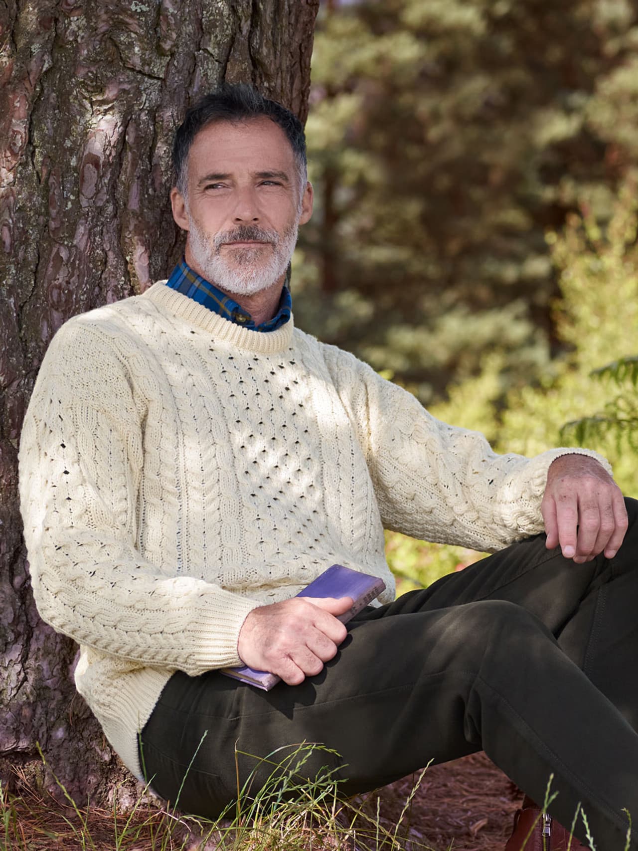 Cream Traditional Irish Aran Sweater